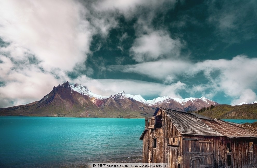 湖边风景风光小木屋图片8k壁纸图片 自然风景 自然景观 图行天下素材网