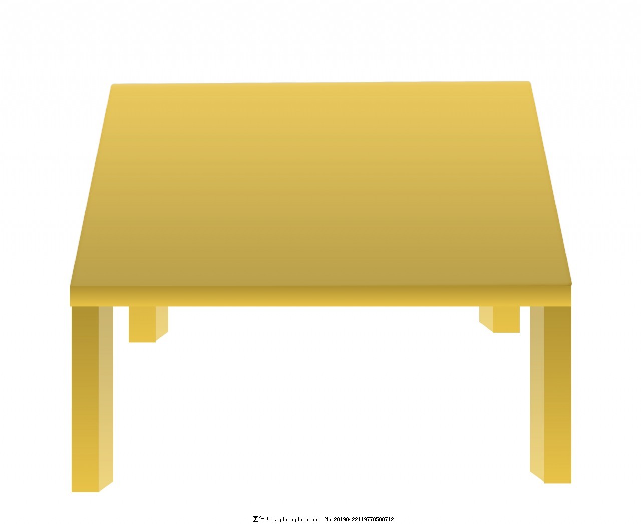 黄色正方形桌子图片 装饰图案 设计元素 图行天下素材网