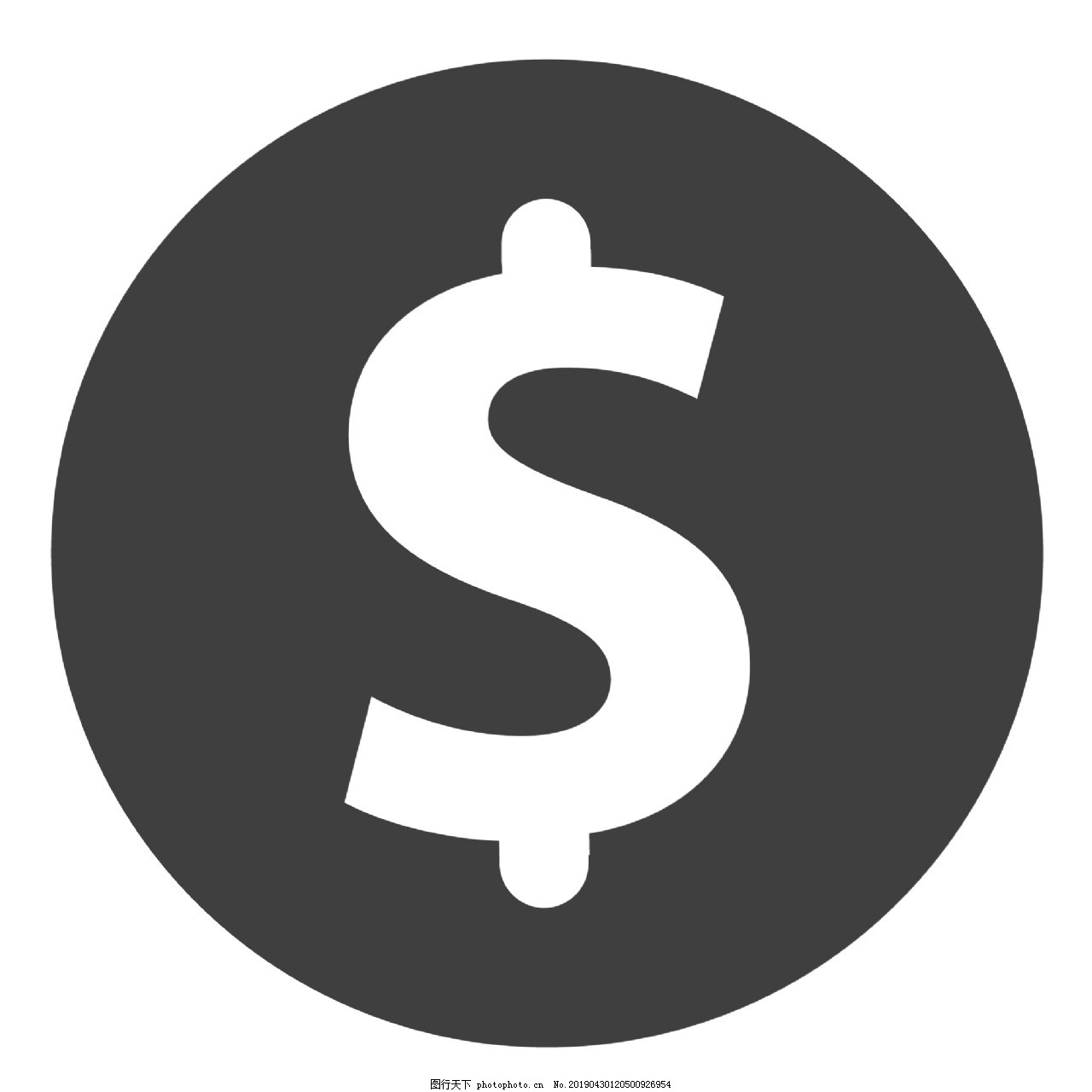 圆形的金钱符号图片_图标元素_设计元素-图行天下素材网