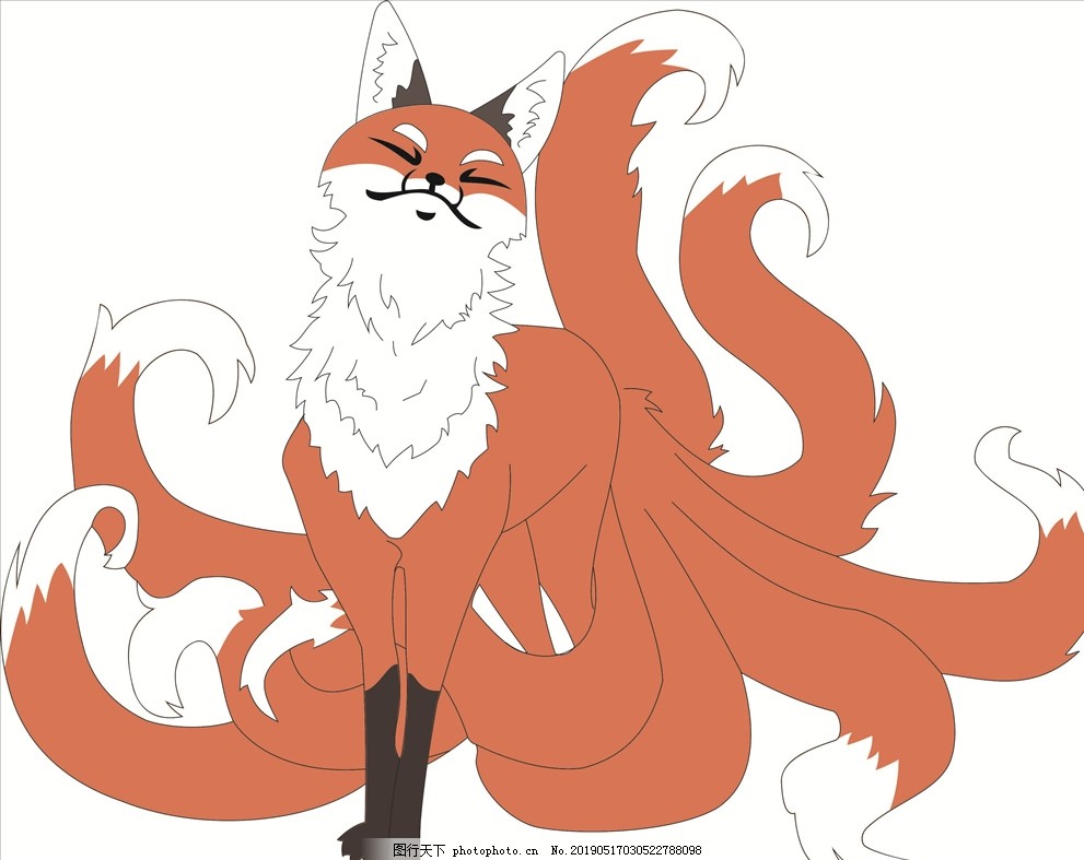 九尾狐图片 卡通设计 广告设计 图行天下素材网